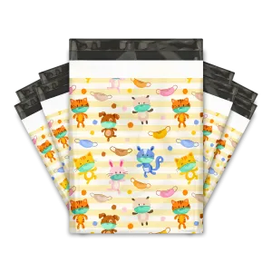 10x13 Masked Animals Poly Mailers Shipping Envelopes Premium Printed Bags