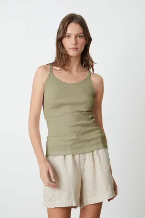 ALIZA RIBBED COTTON LAYERING TANK