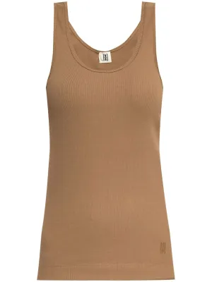 Anisa Organic Cotton Tank in Light Brown