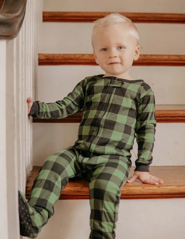 Baby Footed Plaid Pajamas