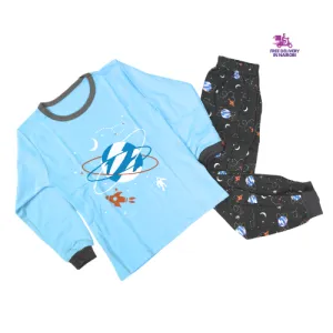 Blue Space Pajama Set 2 Pc