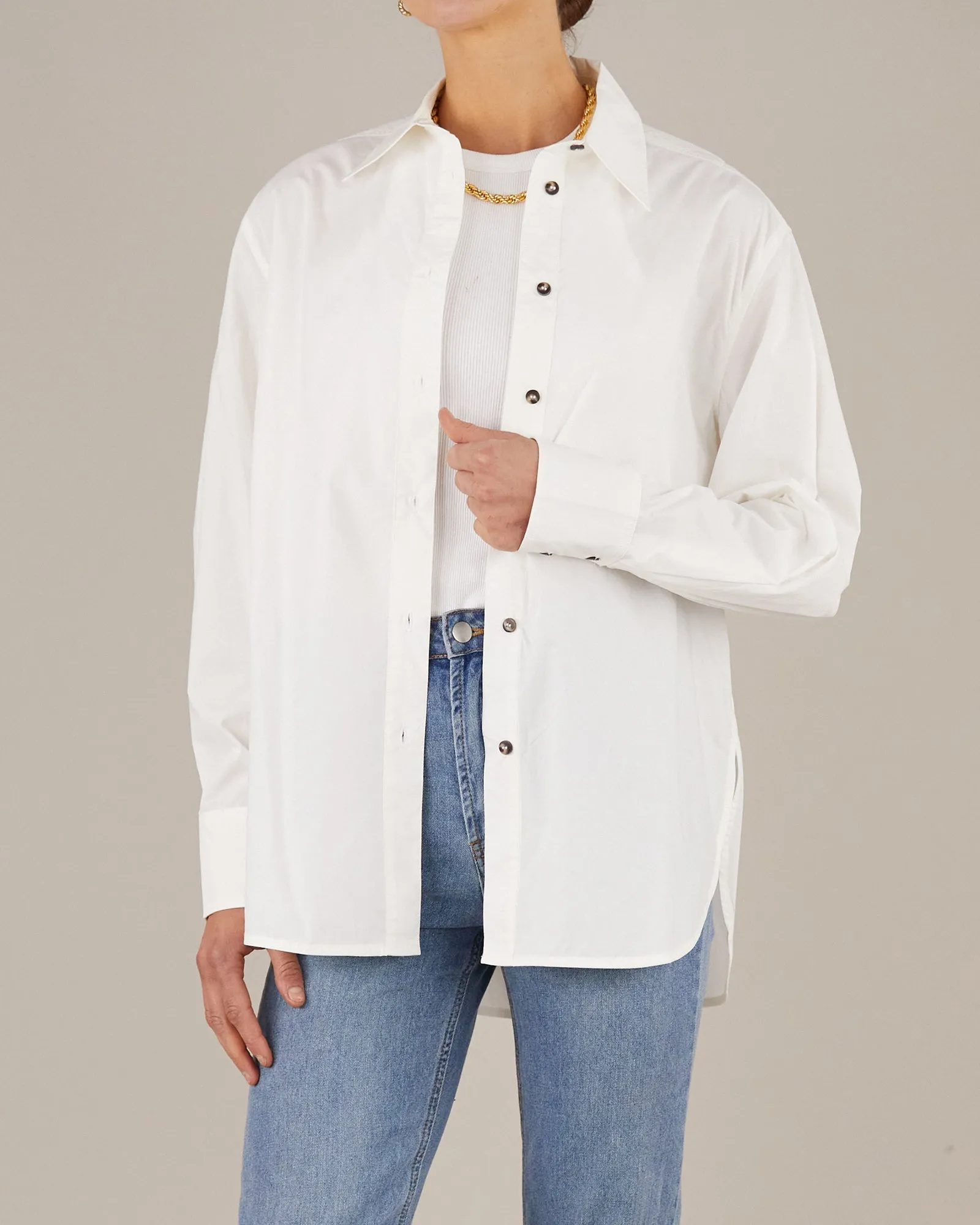 Blythe Collared Shirt - White