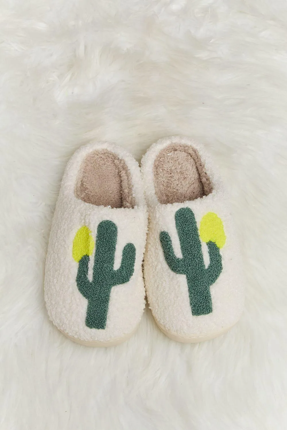 Cactus Plush Slide Slippers