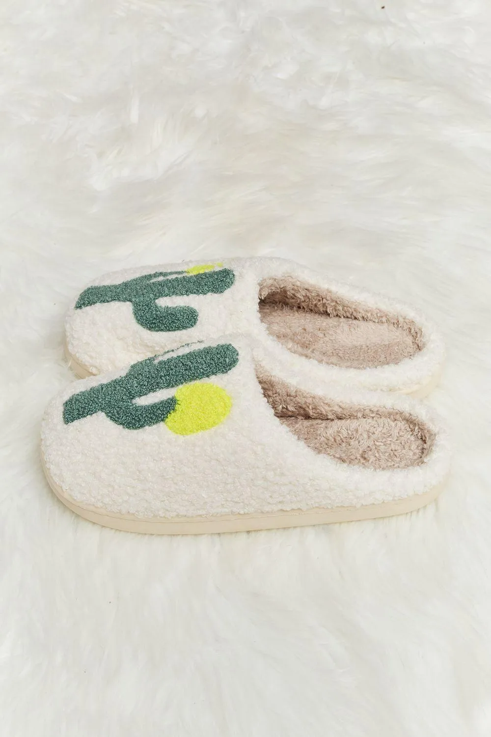 Cactus Plush Slide Slippers