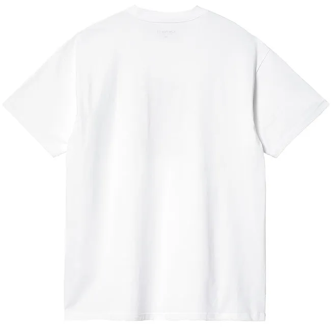 Carhartt WIP Mens Gummy Print T-Shirt - Classic White Trendy Graphic Tee