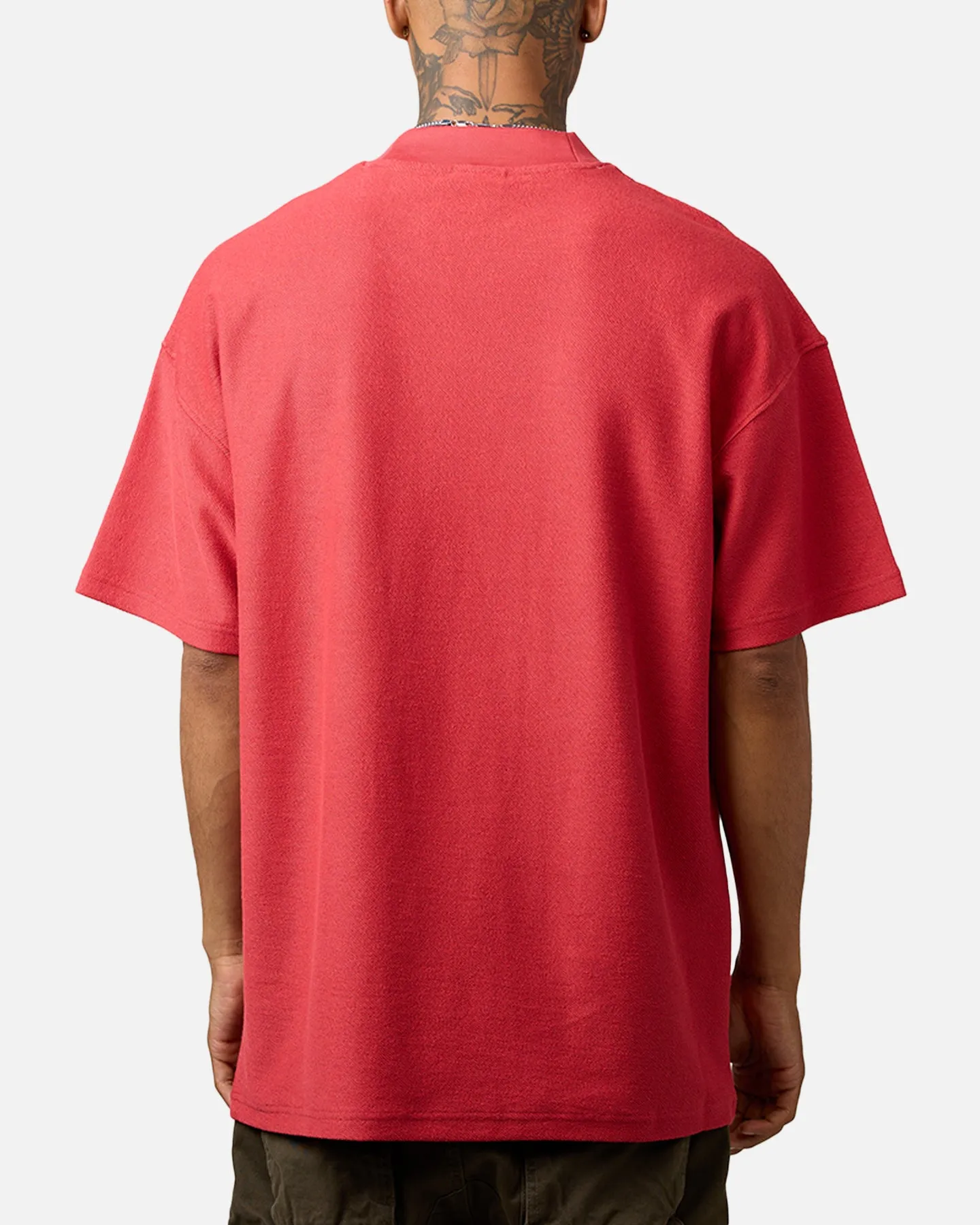 Carre Terry Oversized T-Shirt Red