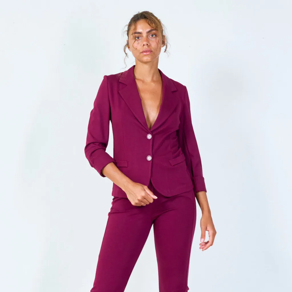 Classic notch-lapel blazer wholesale