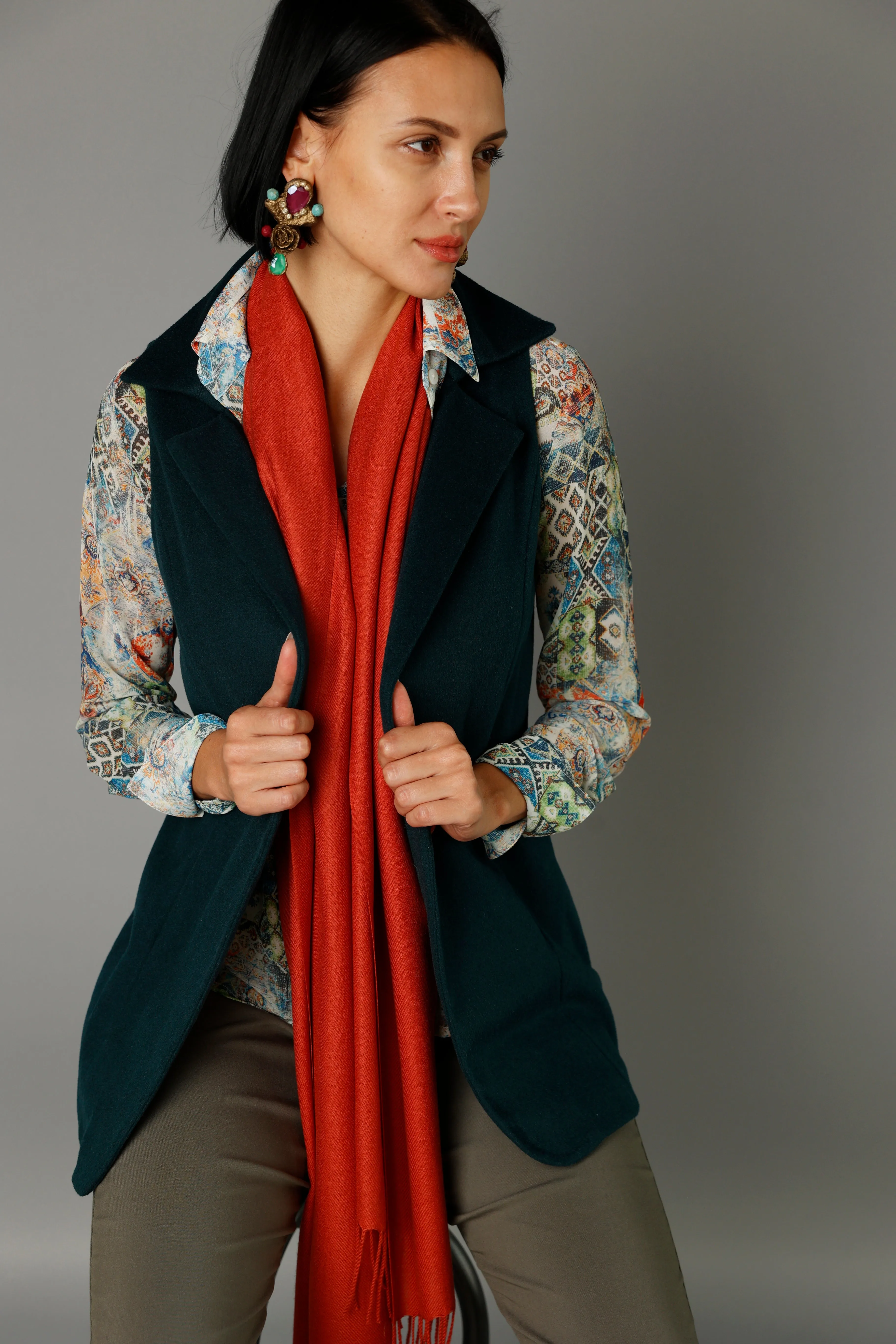 Classic Vest Jacket - Deep Teal