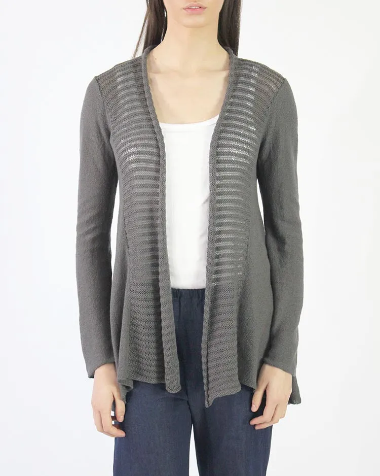 Diagonal Ribbed Cardigan