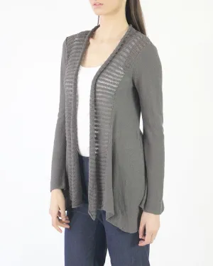 Diagonal Ribbed Cardigan