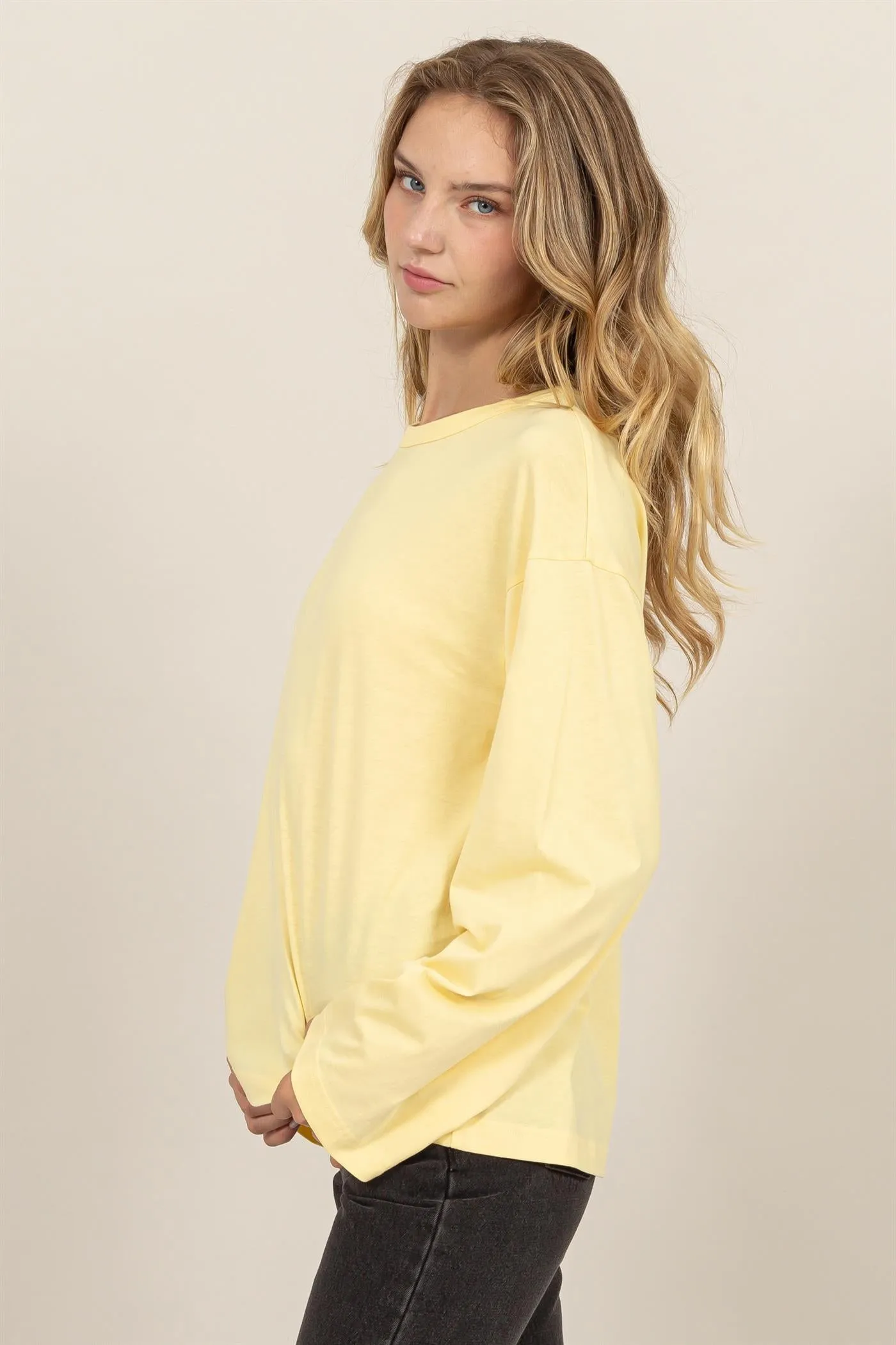 DZ24E492-Crew Neck Long Sleeve Tee