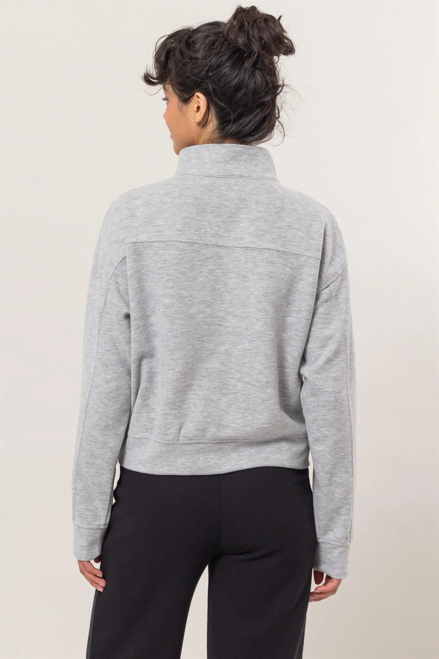 DZ25A584-Half Zip Sweatshirt With Front Pockets