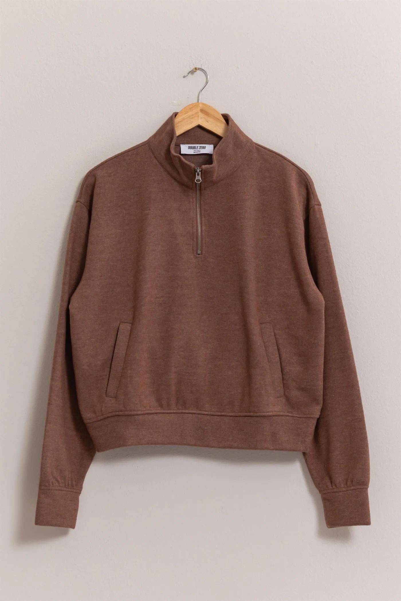 DZ25A584-Half Zip Sweatshirt With Front Pockets