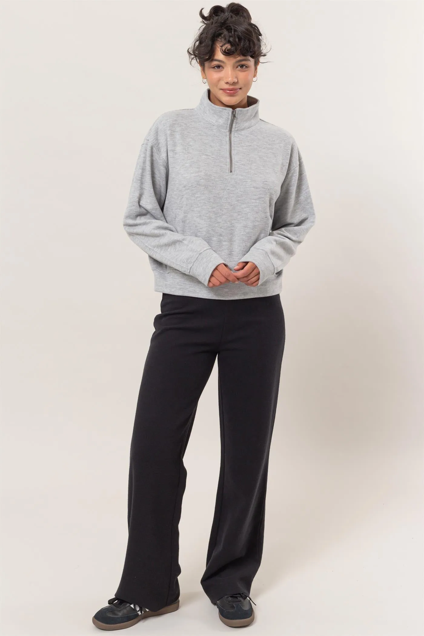 DZ25A584-Half Zip Sweatshirt With Front Pockets