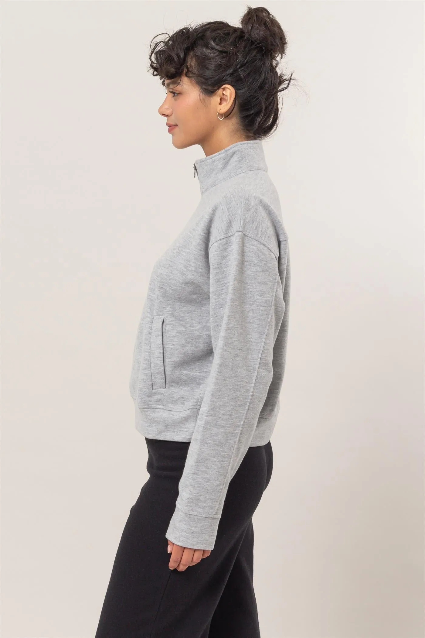 DZ25A584-Half Zip Sweatshirt With Front Pockets