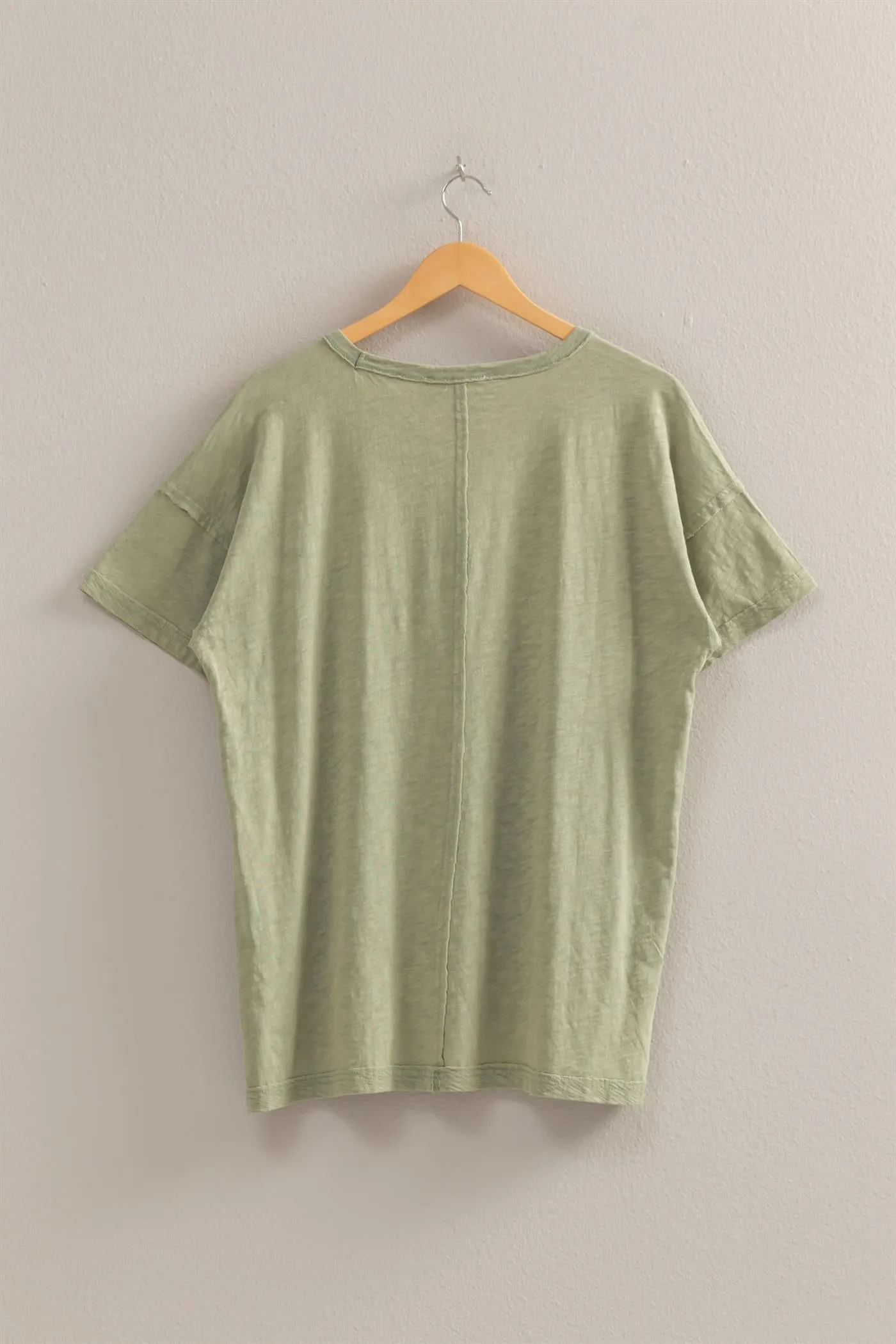 DZ25A671-Short Sleeve Relaxed Basic Washed Tee