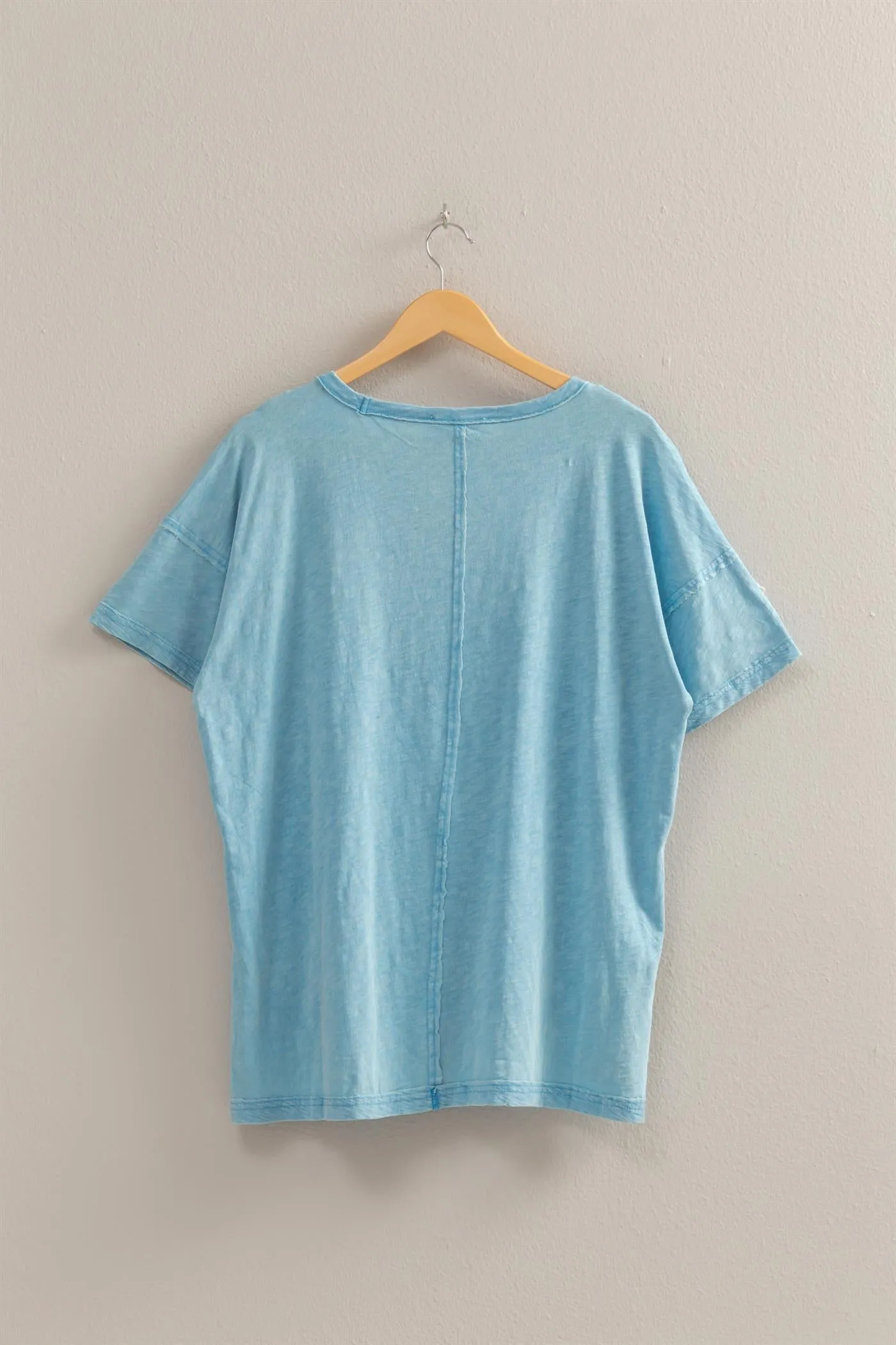 DZ25A671-Short Sleeve Relaxed Basic Washed Tee