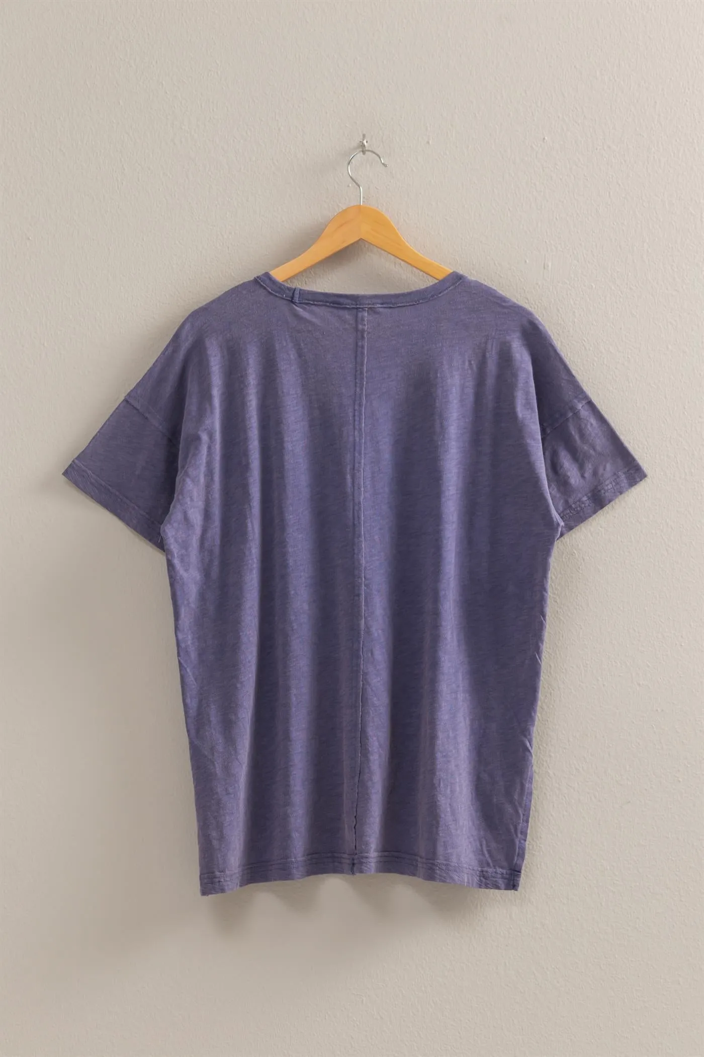 DZ25A671-Short Sleeve Relaxed Basic Washed Tee