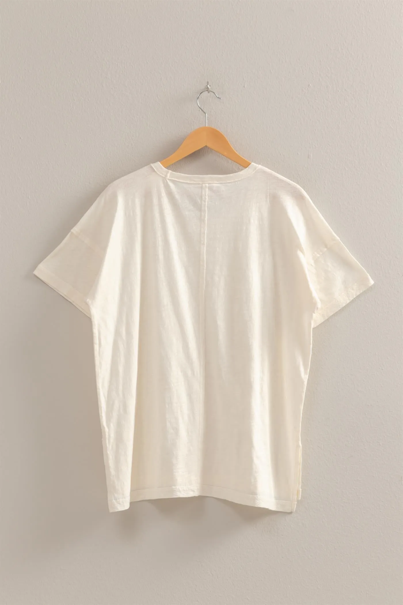 DZ25A671-Short Sleeve Relaxed Basic Washed Tee