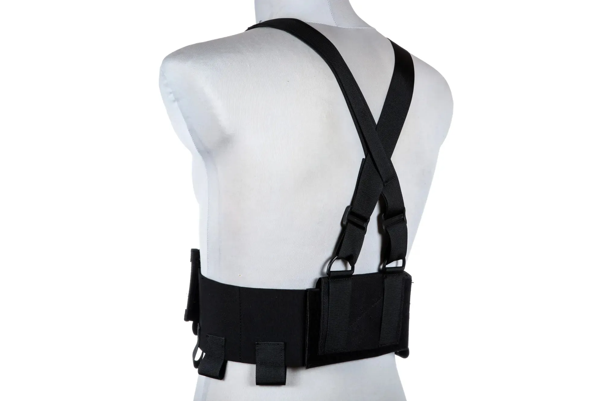 elastic chest rig black