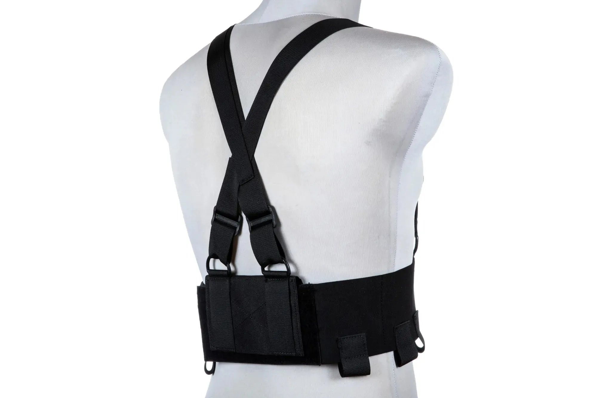 elastic chest rig black