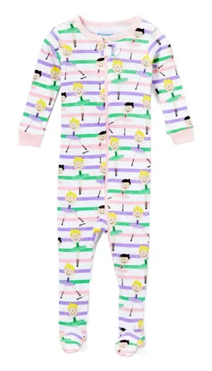 Elowel Baby Girls Footed Ballerina Pajama Sleeper 100% Cotton(Size 6M-5Years)