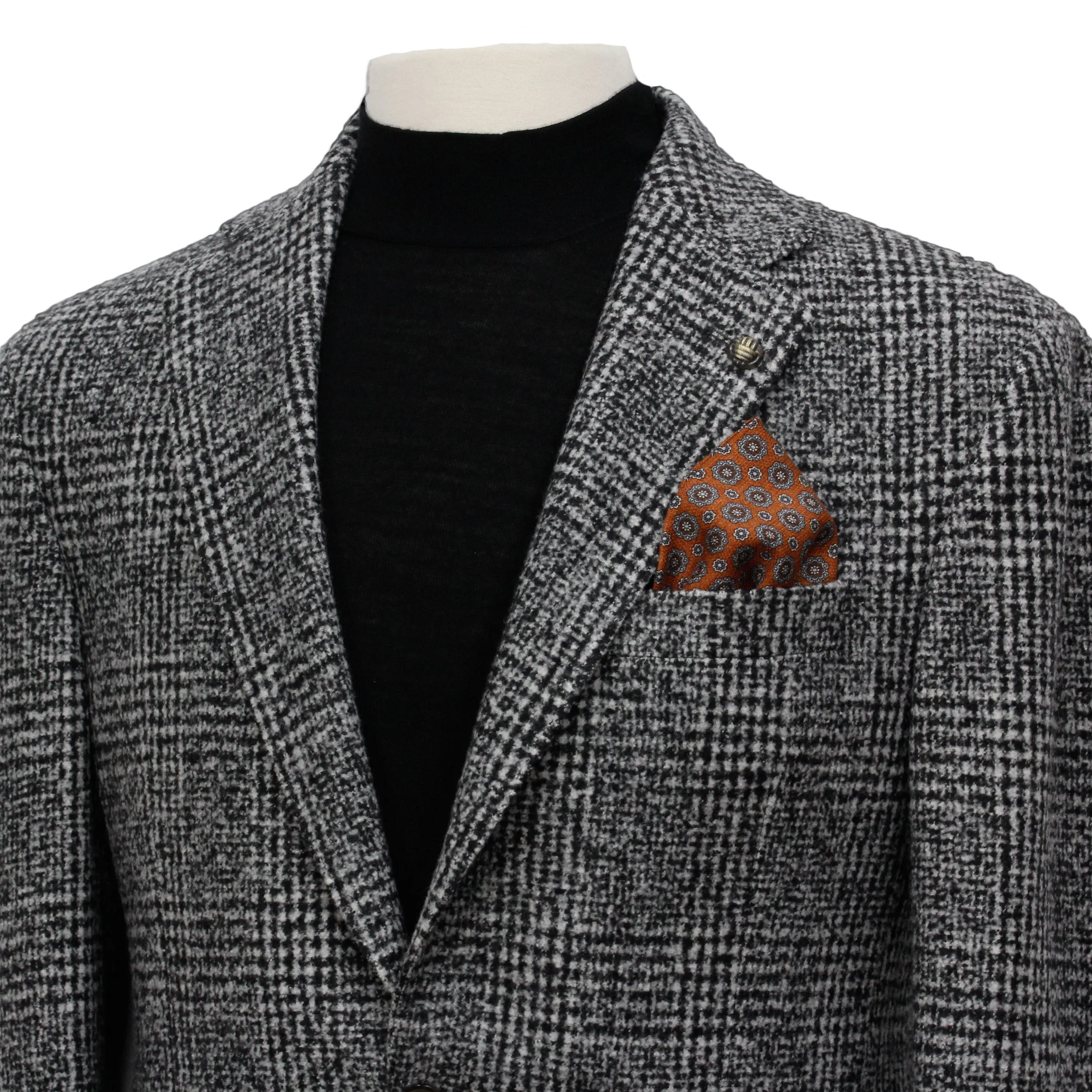 Gray Check Contemporary Fit Wool Silk Sport Jacket - Jack Victor