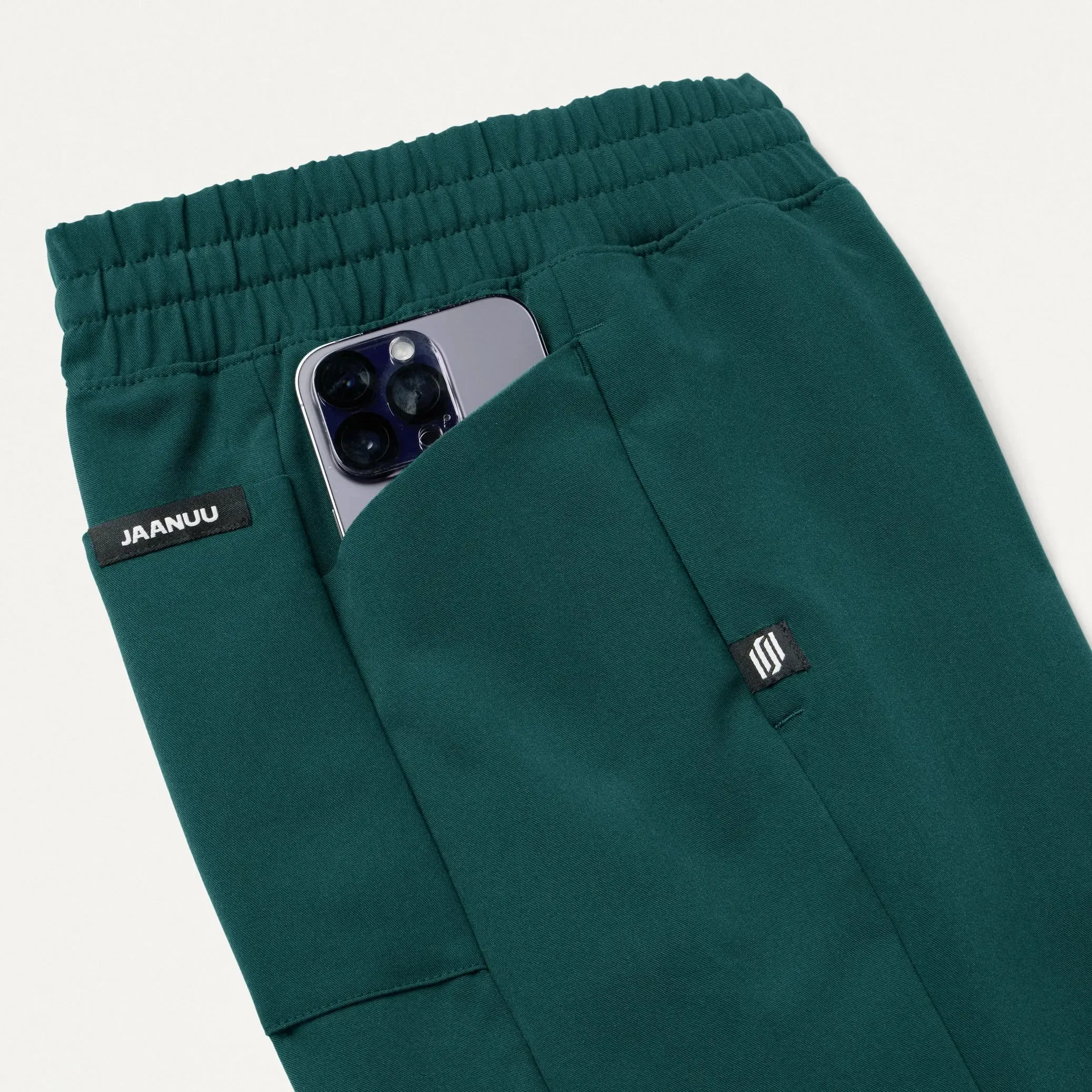 Jaanuu Women's Effie Slim 6-Pocket Scrub Pant - Midnight Green