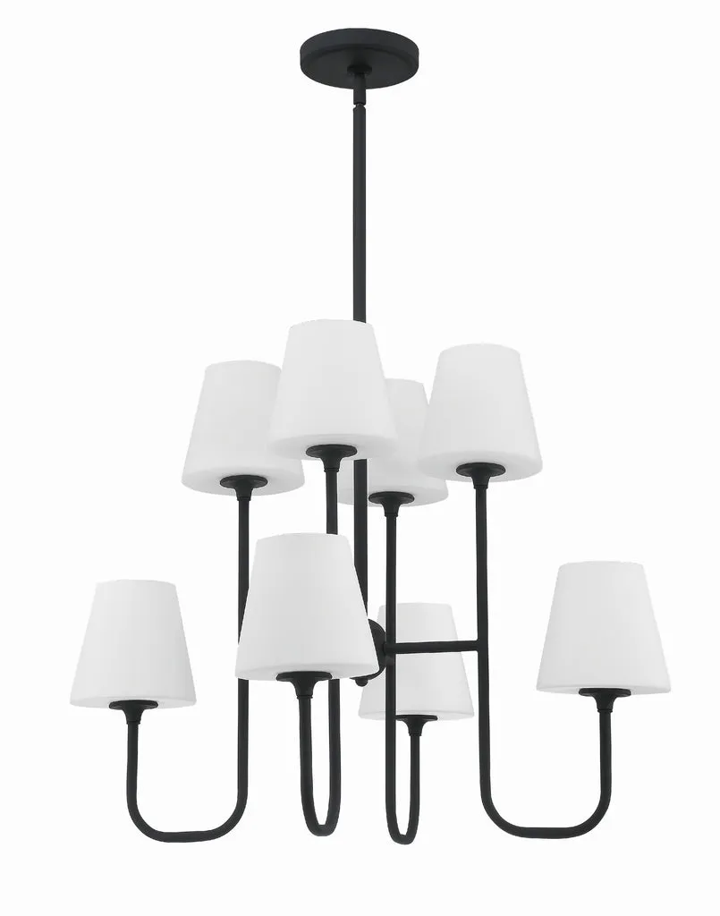 Keenan 8 Light Black Forged Chandelier