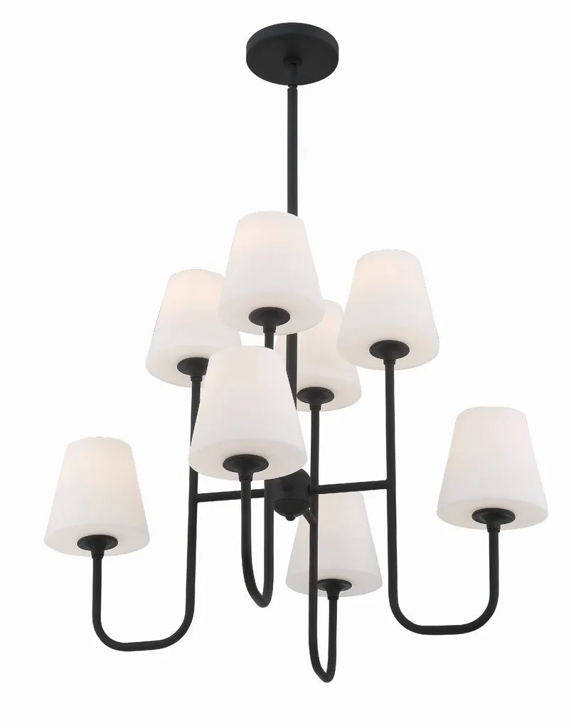 Keenan 8 Light Black Forged Chandelier