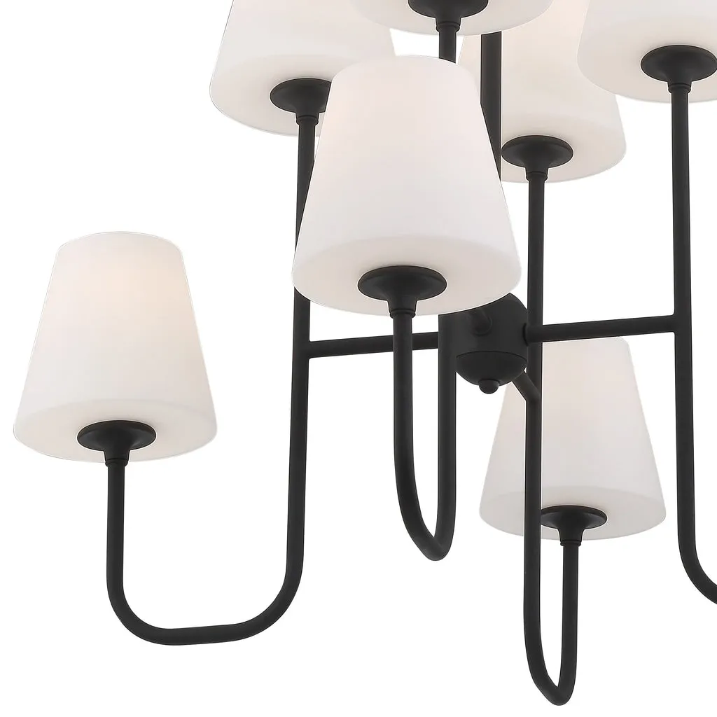 Keenan 8 Light Black Forged Chandelier