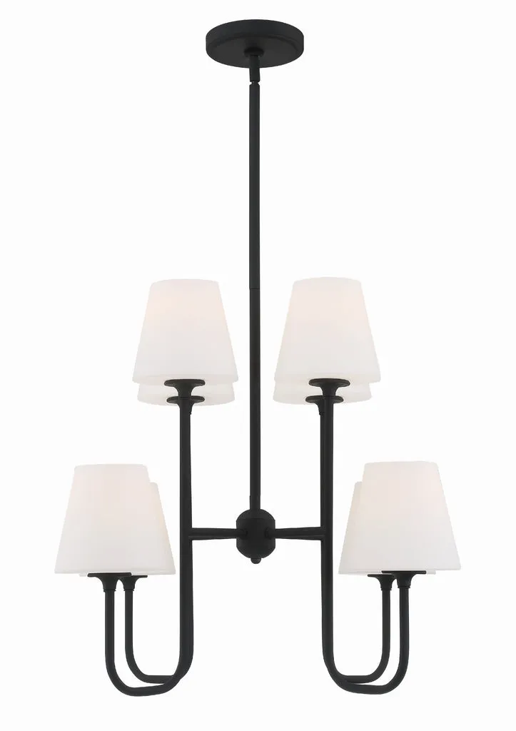 Keenan 8 Light Black Forged Chandelier