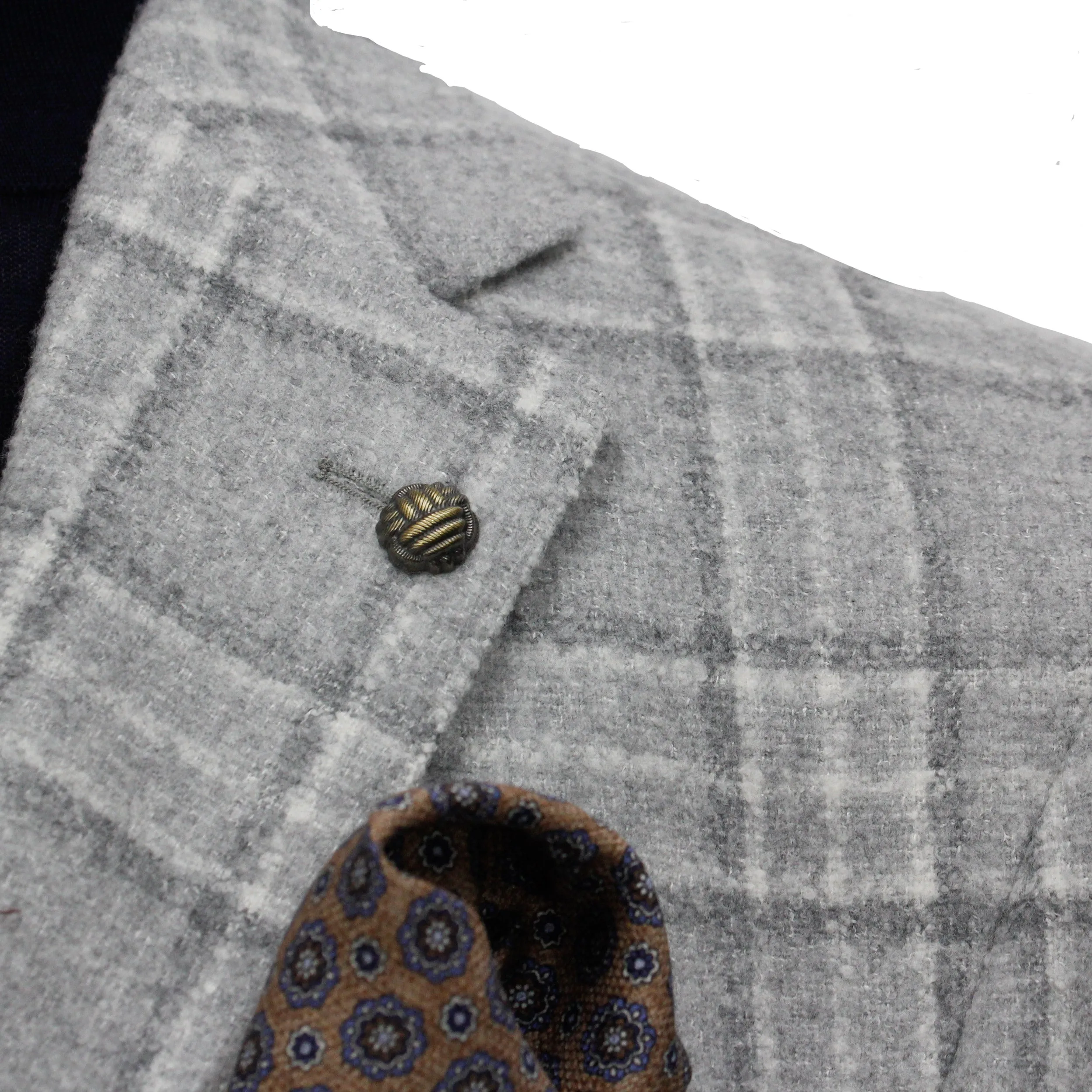 Light Gray Tonal Check McAllen Contemporary Fit DRAGO Wool Sport Jacket - Jack Victor