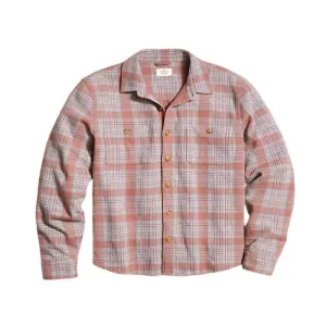 Marine Layer Pacifica Stretch Twill Shirt in Marsala Plaid