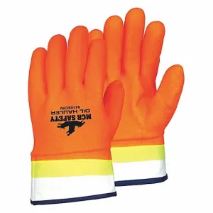 MCR Safety Double Dipped PVC Work Gloves - Orange