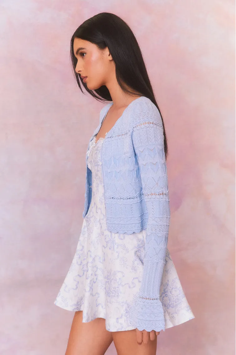 Media Pointelle Scallop Cardigan-MORNING TIDE