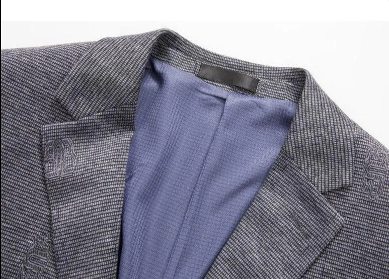 Men Blazer - Grey Slim Fit Blazer