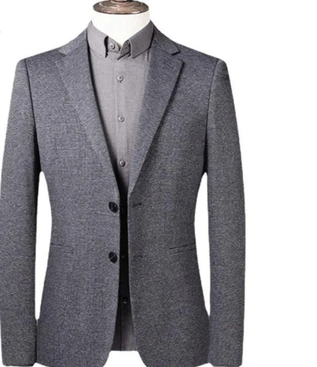 Men Blazer - Grey Slim Fit Blazer