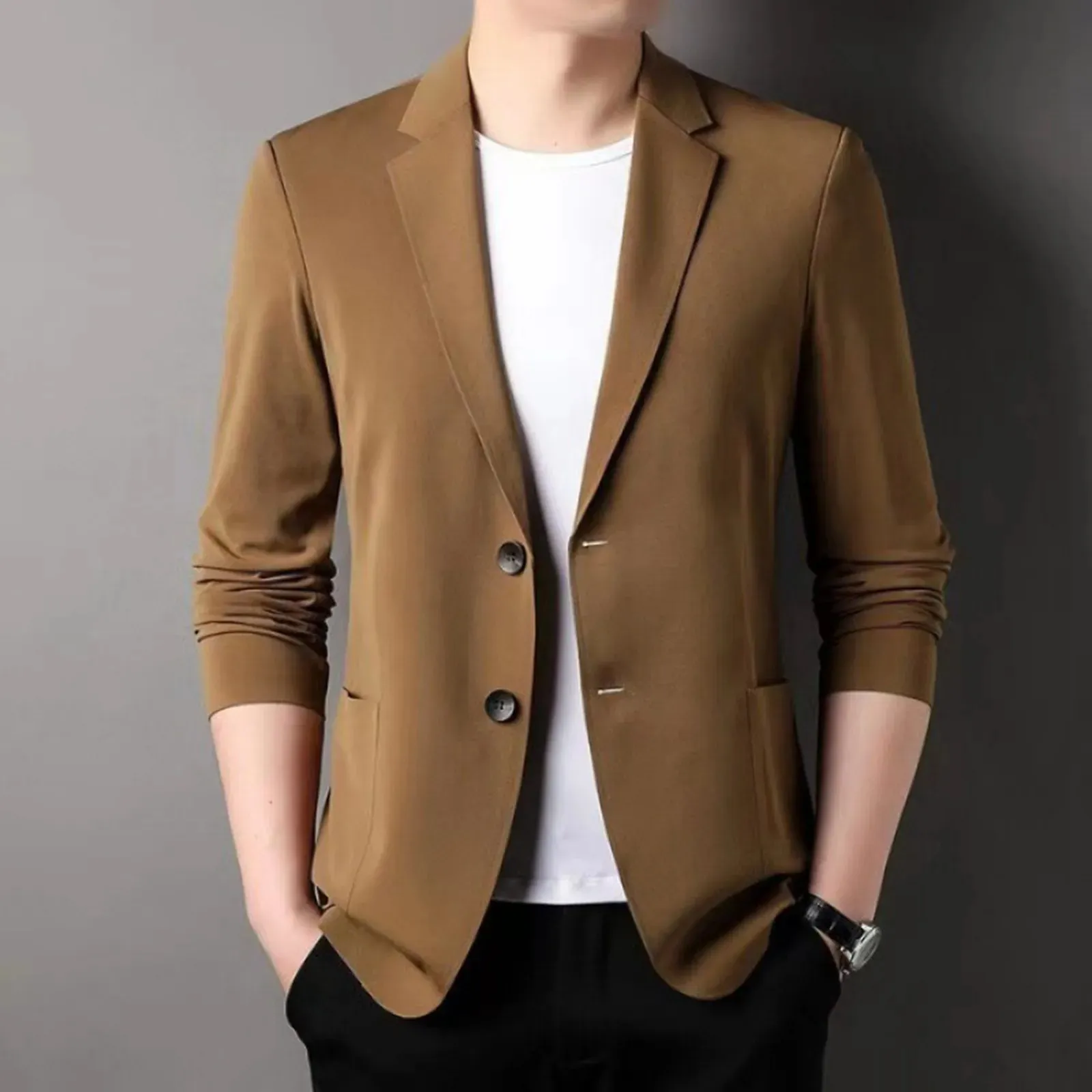 Men's Lightweight Slim Fit Two-Button Blazer | Ideal for All Seasons