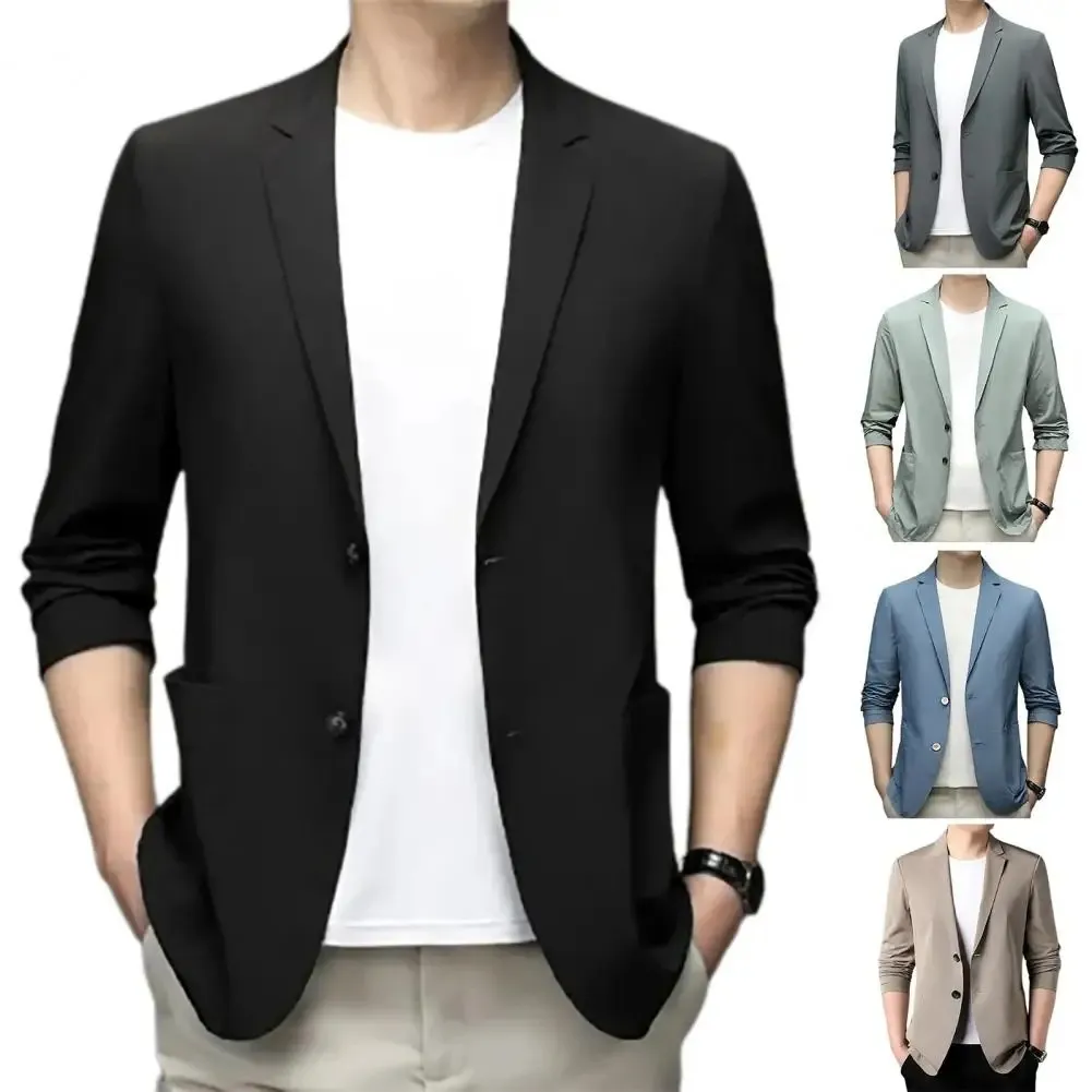 Men's Lightweight Slim Fit Two-Button Blazer | Smart Casual for All Seasons