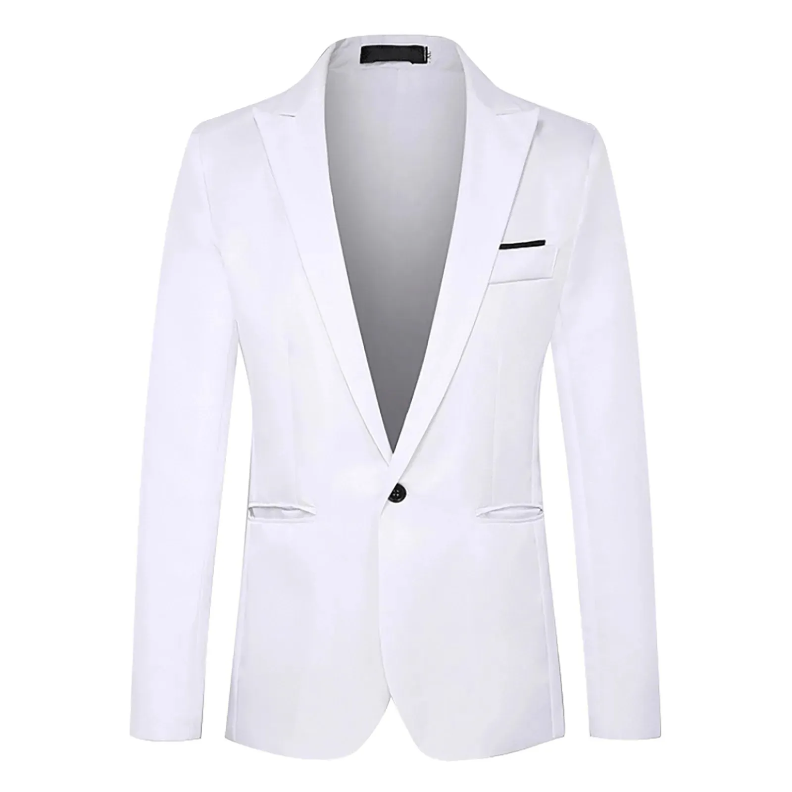 Men's Satin Slim Fit One-Button Blazer | Ideal for All Seasons