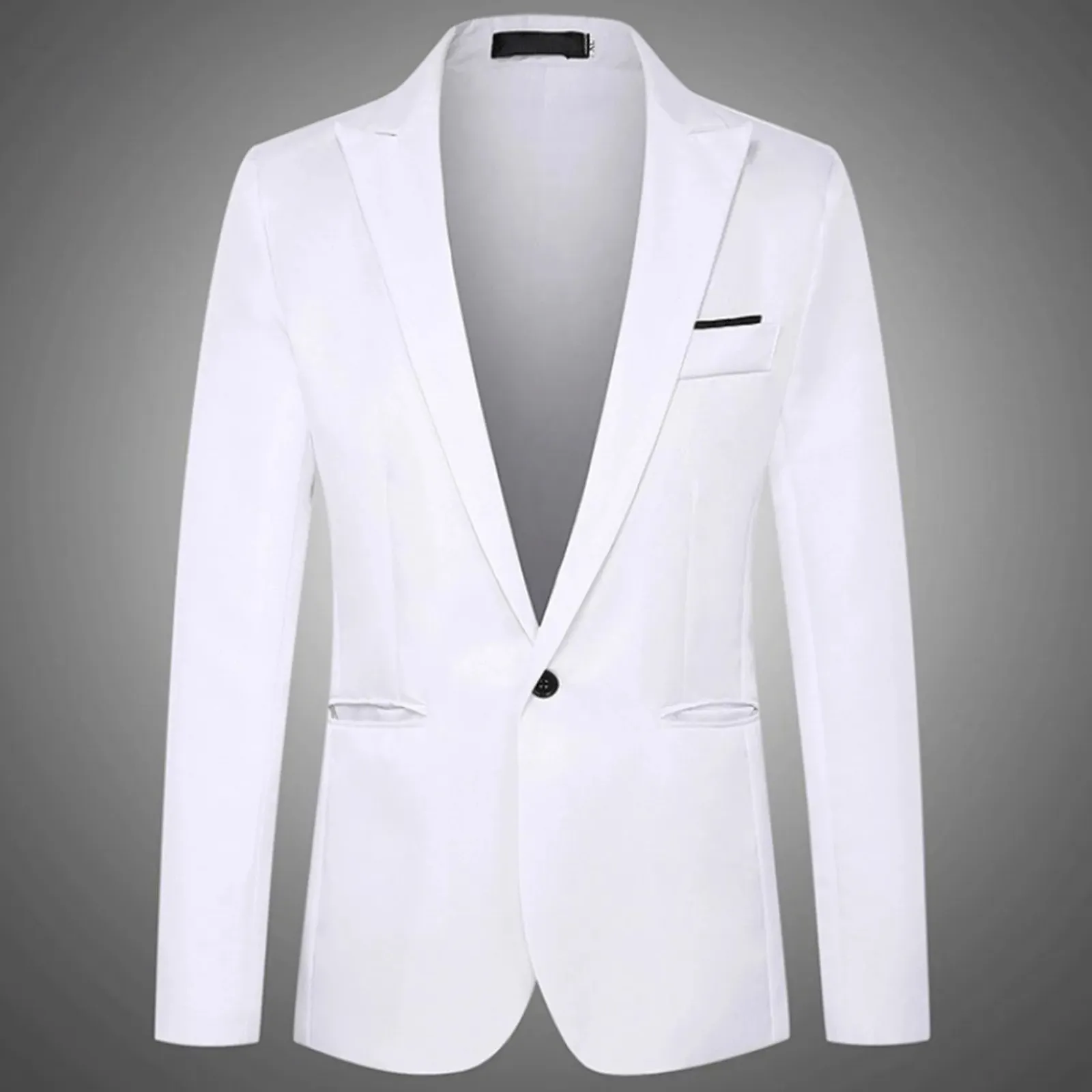 Men's Satin Slim Fit One-Button Blazer | Ideal for All Seasons