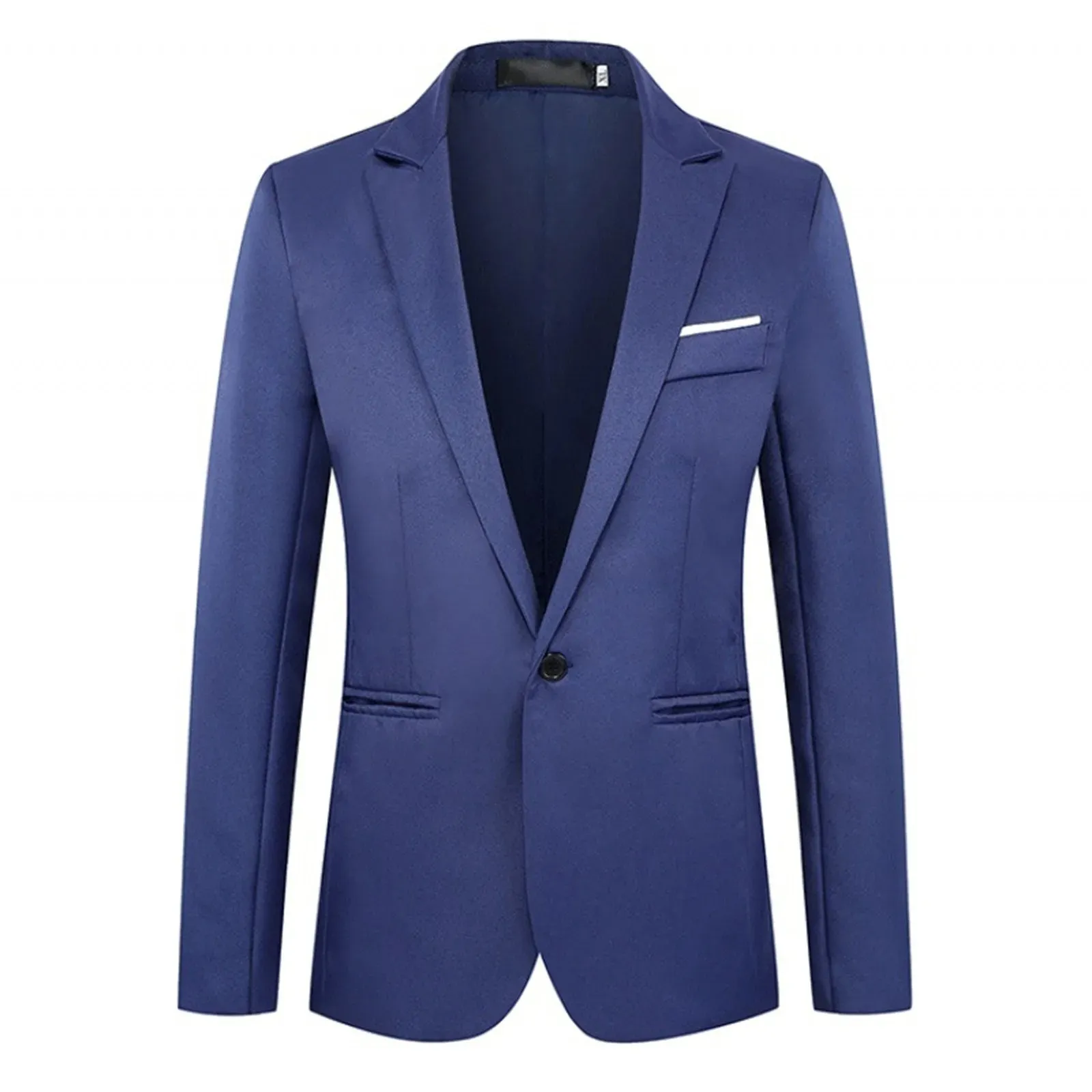 Men's Satin Slim Fit One-Button Blazer | Ideal for All Seasons