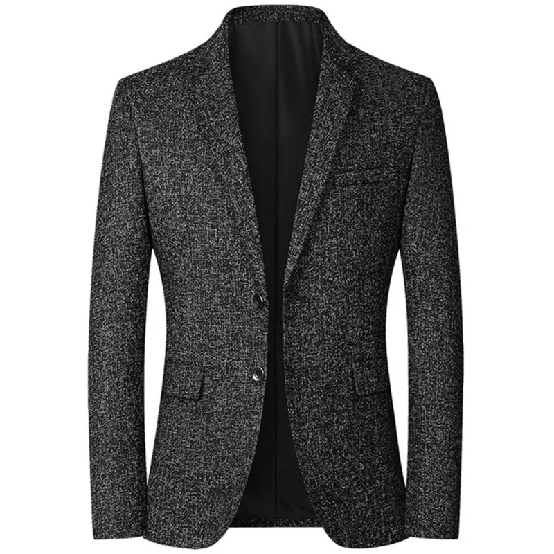 Men's Textured Slim Fit Two-Button Blazer | Smart Casual for All Seasons