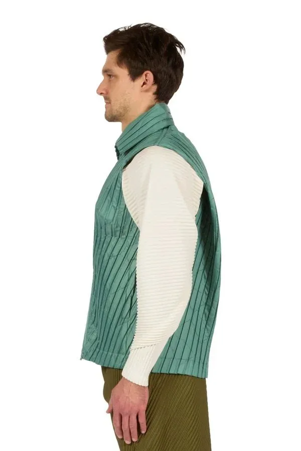 Padded Pleats Vest