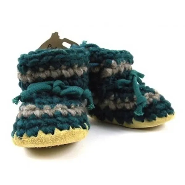 Padraig Cottage Children's Slippers - Forest Stripe