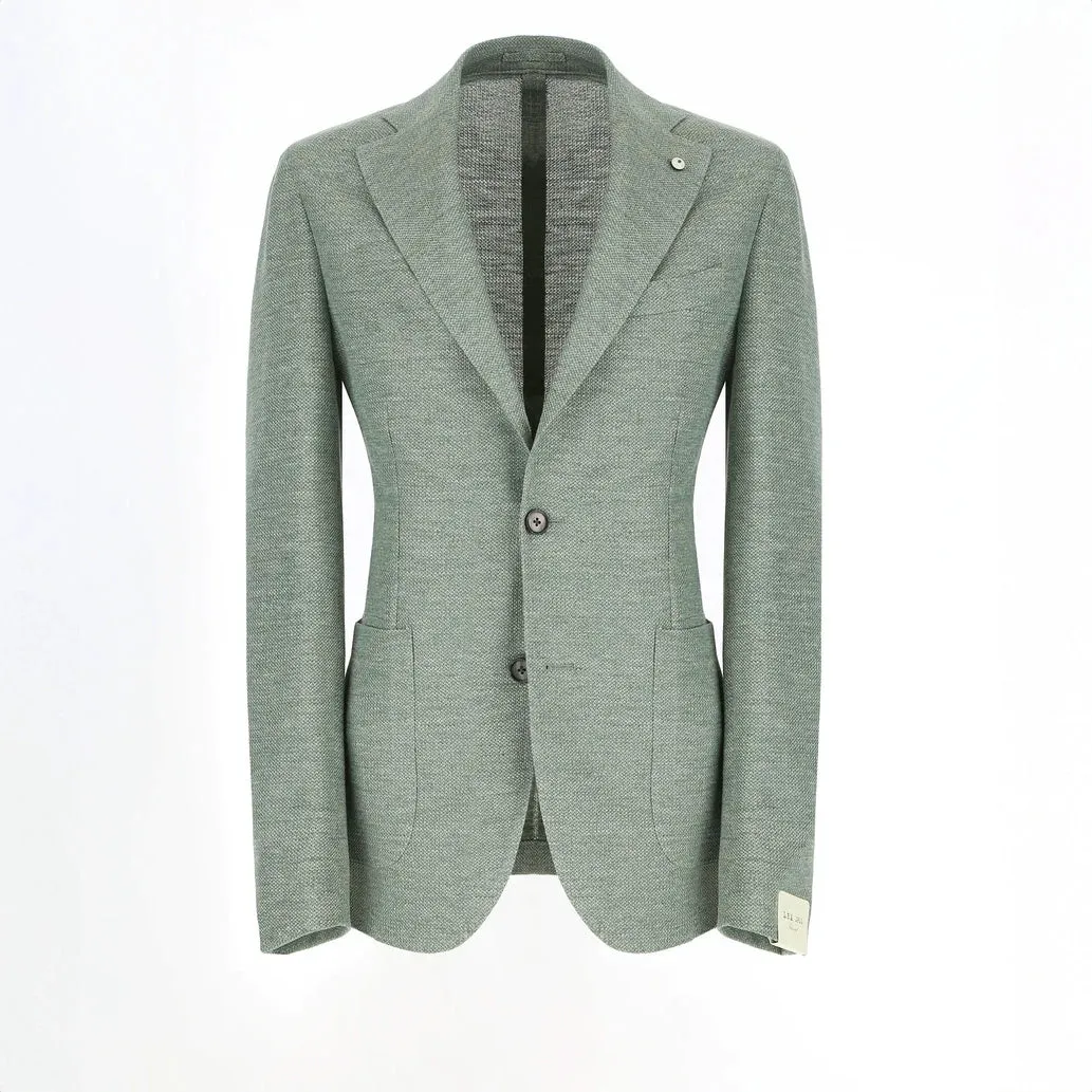 Pistachio Green Linen-Cotton Jersey Unconstructed Sport Jacket - L.B.M 1911