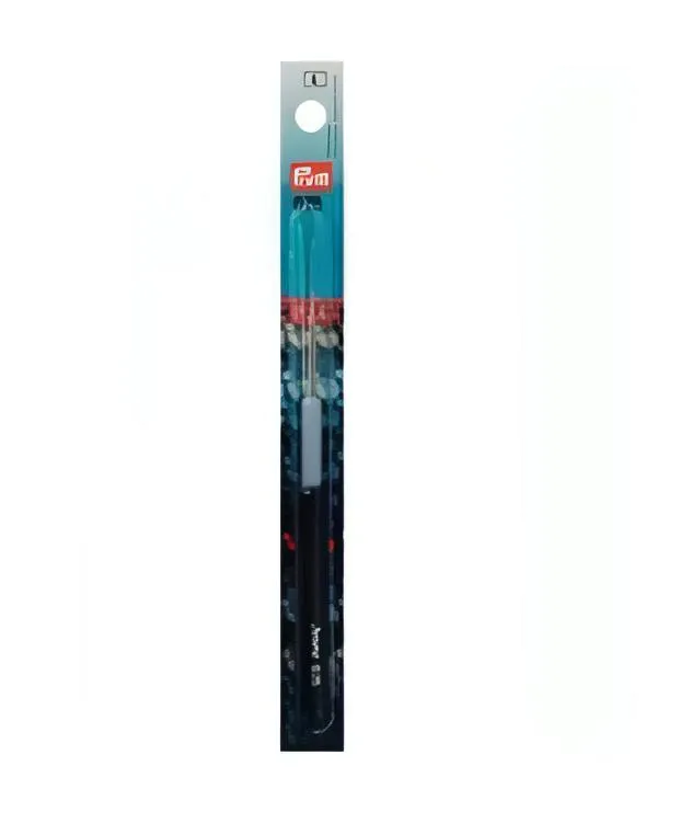 Prym Plastic Crochet Hook with Handle - Grey 14cm (6mm)