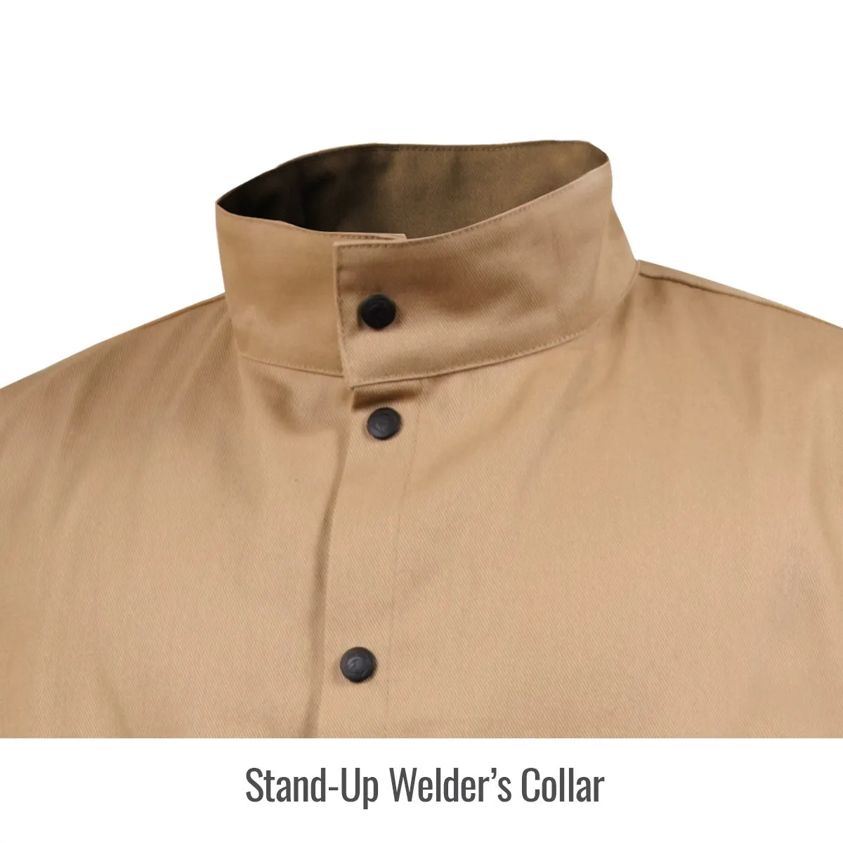 Revco Black Stallion Tan/Gray Stretch-Back FR Cotton Welding Jacket (JF1625-TG)