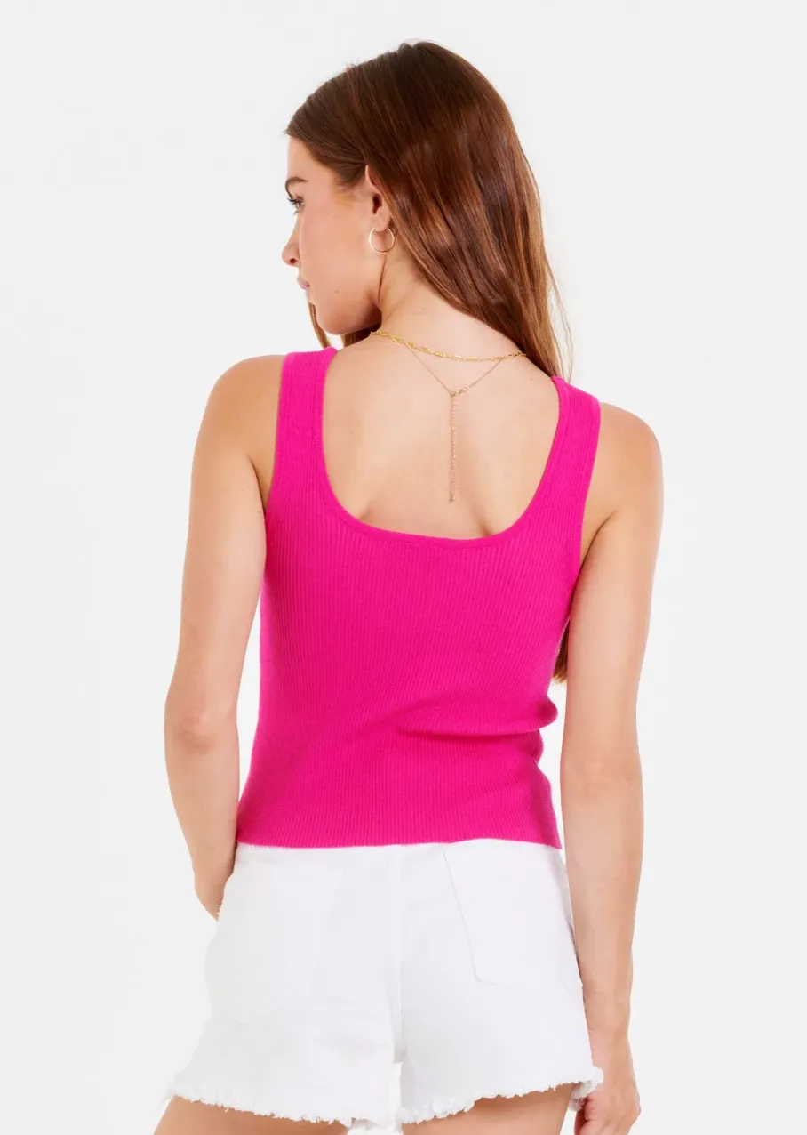 Sawyer Tank in Hyper Pink